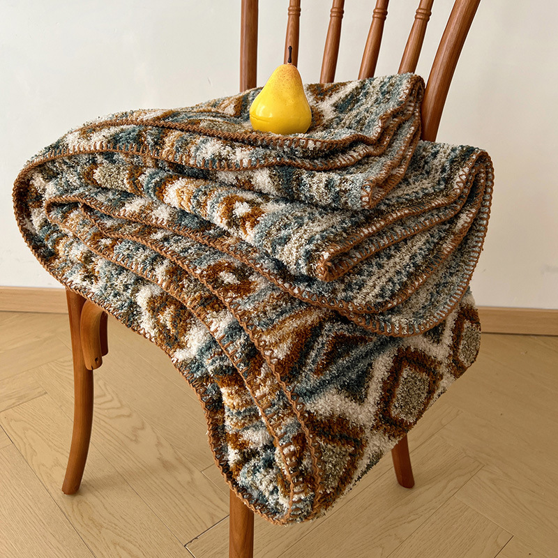 Home Textiles Europe - 高級ボヘミアンソフトプラッシュブランケット多機能レジャーソファブランケットオフィス旅行用秋冬暖かいホームテキスタイル
