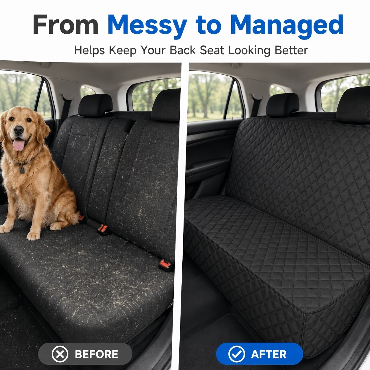 ペット用車後部座席カバー1個、ペットシートマット、SUV・セ - Mattress Protector Waterproof のレビューと価格