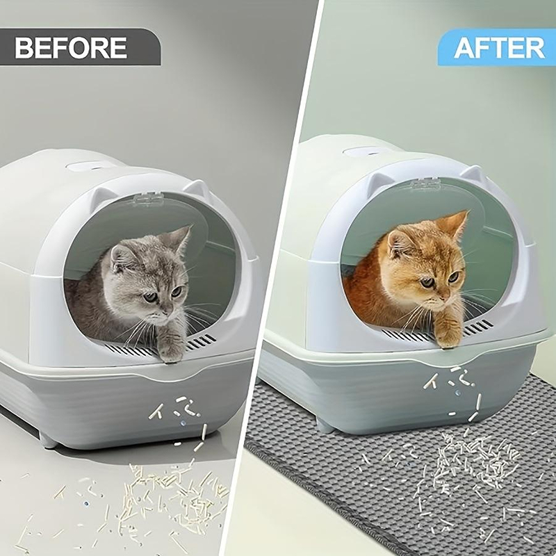 猫用トイレマット 2層構造 プレミアム砂捕集技術 防水ベース - Mattress Protector Waterproof のレビューと価格