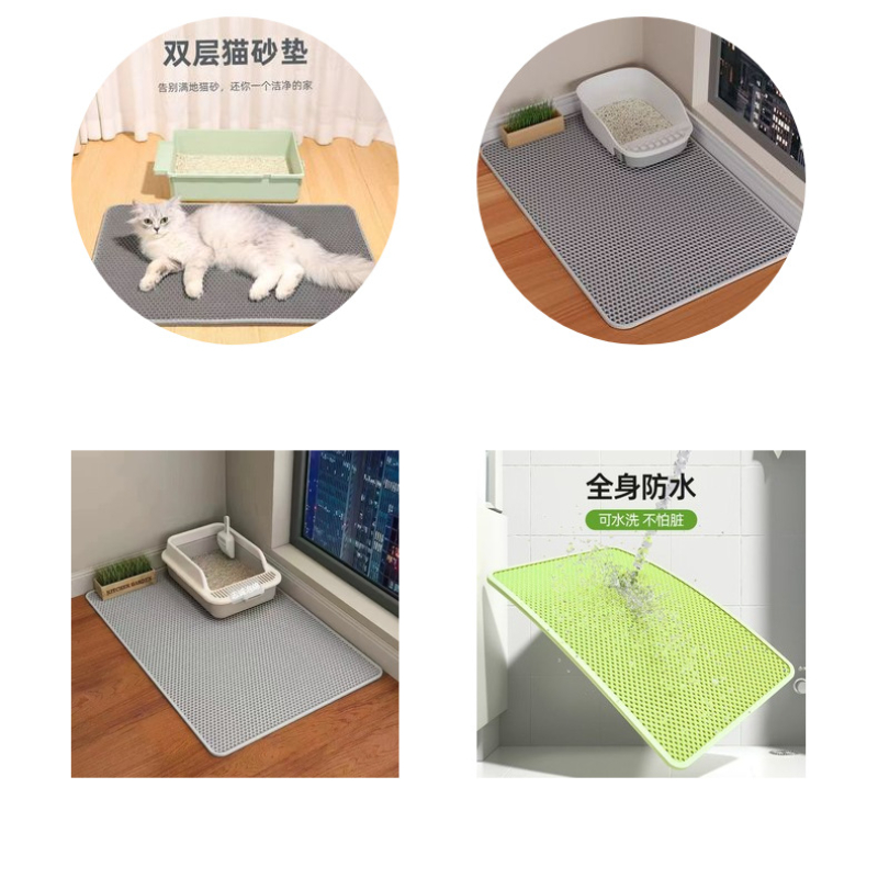 猫用トイレマット 2層構造 プレミアム砂捕集技術 防水ベース - Mattress Protector Waterproof のレビューと価格