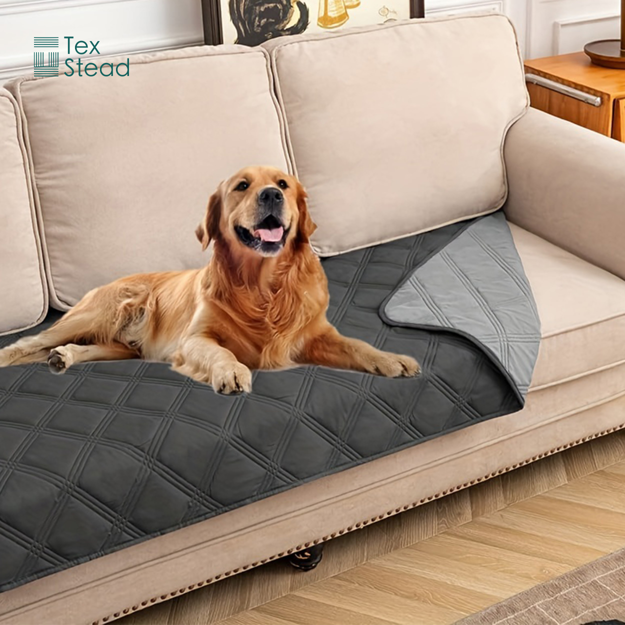 リバーシブル防水犬用ベッドカバー＆ペットブランケット、ソファ - Mattress Protector Waterproof のレビューと価格
