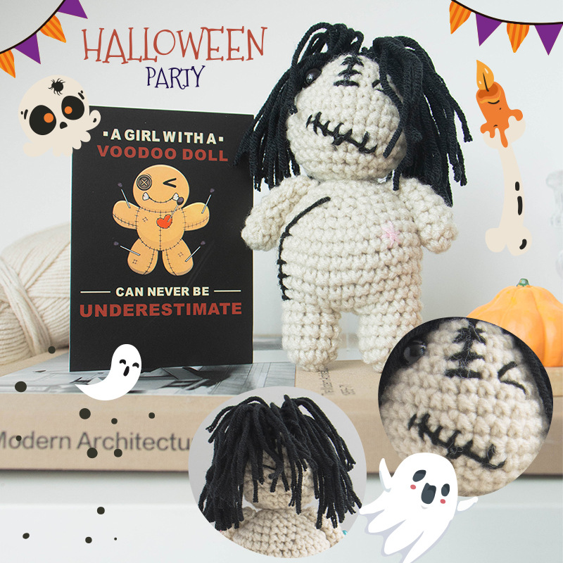面白いかぎ針編みポジティブエネルギーゴースト人形ハロウィンホ - Home Textiles Europe のレビューと価格