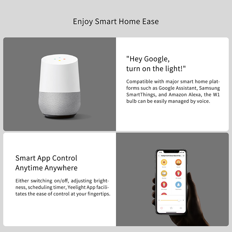 Yeelight GU10 W1 WiFiスマートLED電球 - Yeelight Light Smart Bulb のレビューと価格