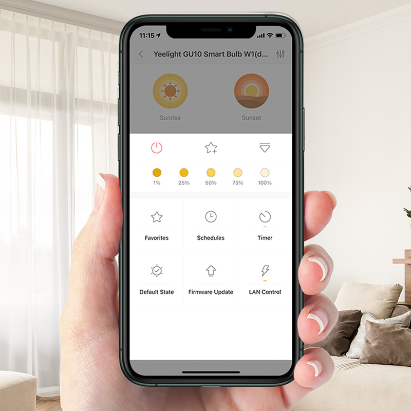 Yeelight GU10 W1 WiFiスマートLED電球 - Yeelight Light Smart Bulb のレビューと価格