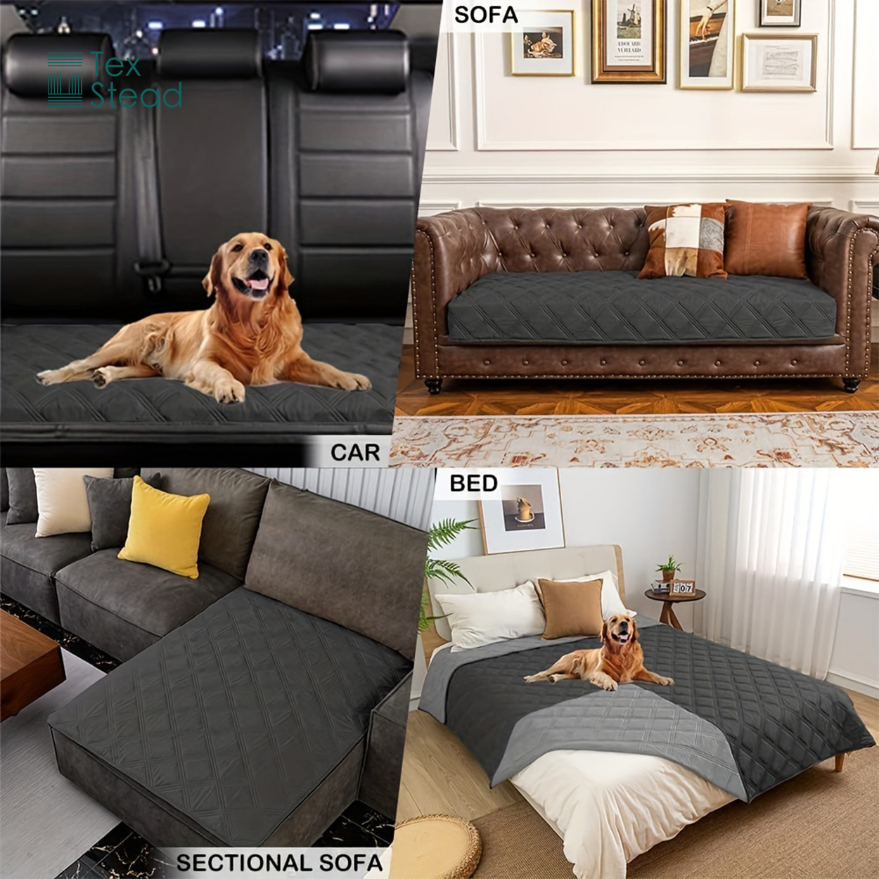 リバーシブル防水犬用ベッドカバー、ペット用ブランケット、ソフ - Mattress Protector Waterproof のレビューと価格