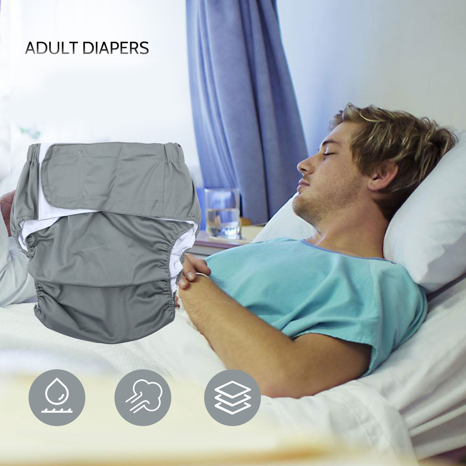 1枚入り調整可能な防水布製おむつ、柔らかく通気性があり吸収性 - Mattress Protector Waterproof のレビューと価格